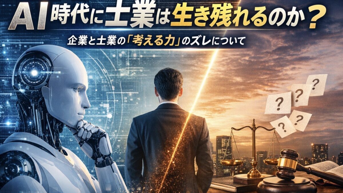**AI時代に士業は生き残れるのか  ──企業と士業の「考える力」のズレについて**
