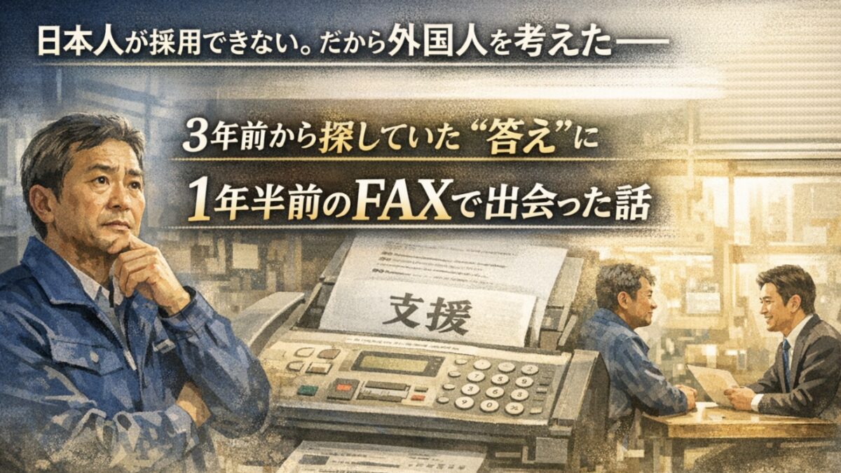 日本人が採用できない。だから外国人を考えた──3年前から探していた“答え”に、1年半前のFAXで出会った話