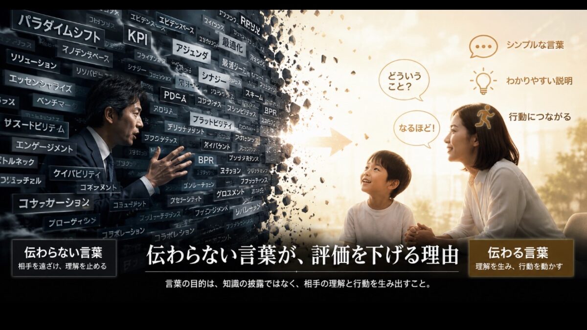 伝わらない言葉が、評価を下げる理由