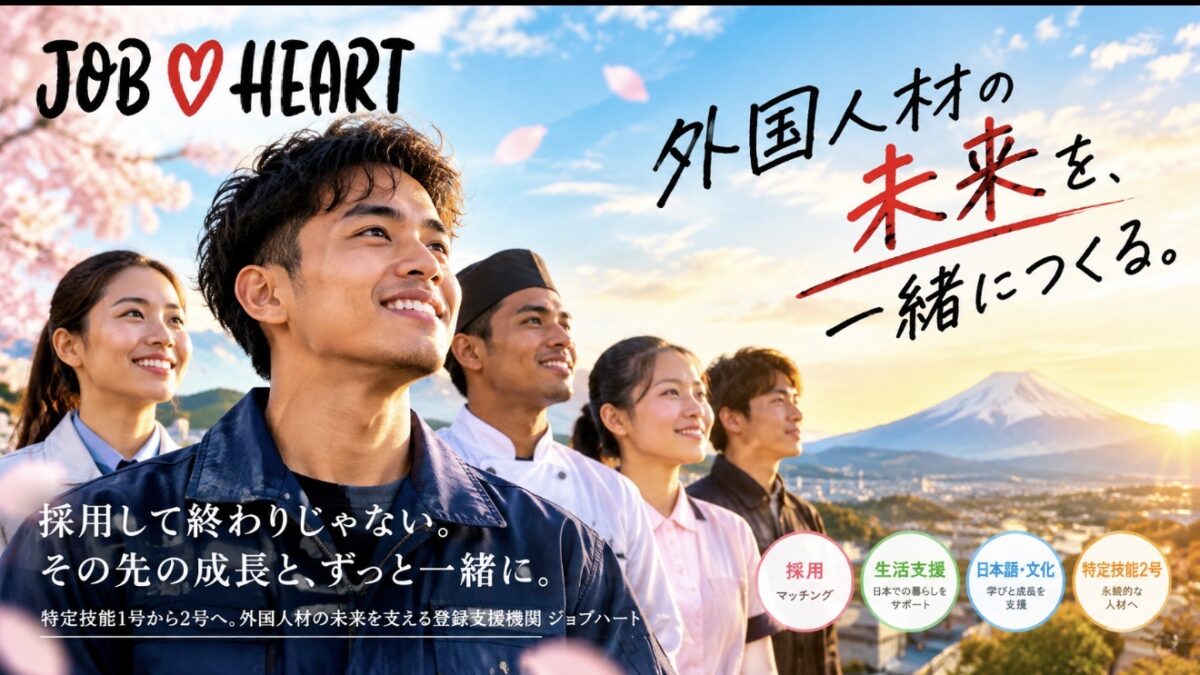 特定技能外国人の支援は5年で終わりではない｜特定技能2号と外国人材の未来に向き合う登録支援機関・ジョブハート